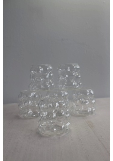 Mir 6'lı Üzüm Kahve Yanı Bardak Şeffaf