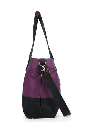 Novahub Moveevo Ada Tote Anne Çantası: Omuz Askılı, Alt Değiştirme Pedi + Bebek Arabası Askı Kayışı İçeren Çok Amaçlı Çanta Mor