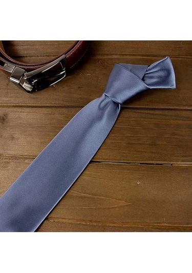 Tezzgelsin Erkek Saten Kravat ve Mendil Set Anrtasit Antrasit