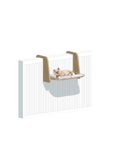 Ahşap Radyatör Kedi Yatağı Isıtıcıya Monte Edilebilir Rahat Ve Dekoratif Kedi Hamak