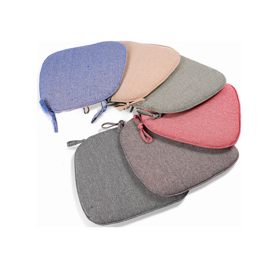 Monyee Yapay Linen透气材质 日本风马蹄形坐垫 43x41x35cm 咖色 聚酯纤维填充 家用餐椅/沙发垫 夏季凉爽 纯色设计 DiğER