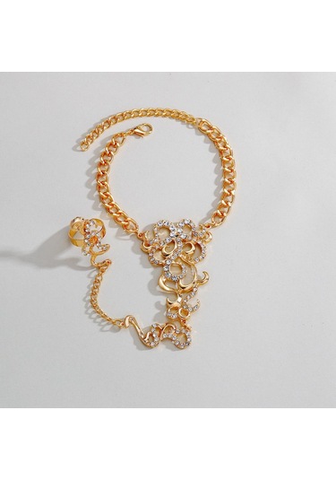 Parmak Halhalı, Moda Plaj Kişiliği Oyuk Oyma Ayak Bileği Zinciri Aksesuarları Kadın Altın