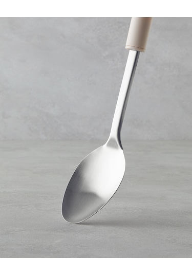 English Home Maisy Paslanmaz Çelik Servis Kaşığı Servis Gereci 31,9 Cm Krem Krem