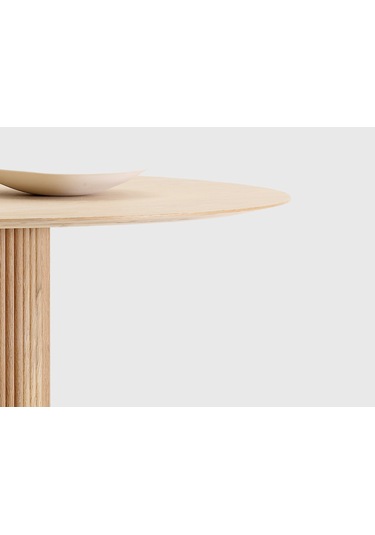 Breeze Yuvarlak Ahşap Bohem Masa 120x120 Naturel