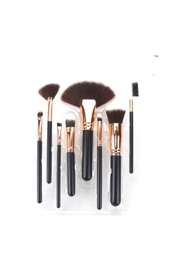 Yarıccı 8'li Profesyonel Makyaj Fırça Takımı Seti Siyah