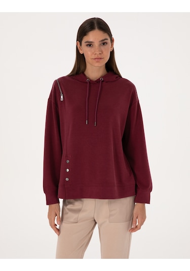 Pierre Cardin Kadın Vişne Sweatshirt 50309057-vr223 Vişne