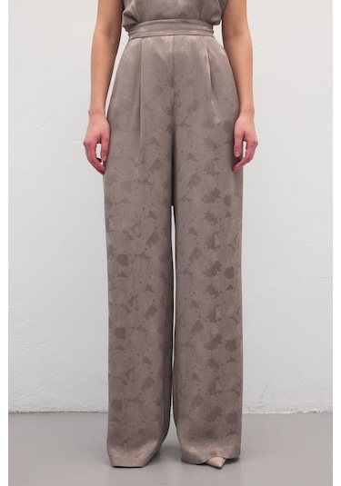 Sateen Camila Pantolon - Vizon-137189 Vizon