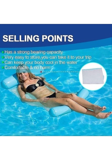 Bloomnest Su Hamağı, Plaj Yüzen Koltuk, Şişme Şezlong, Yetişkinler İçin, Ergonomik, Dayanıklı, Yüzme Havuzu Şamandırası, Lila Lila