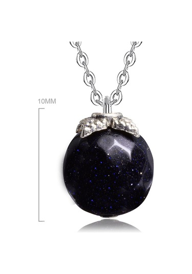 Sertifikalı Doğal Mavi Jasper Yıldız Taşı Doğal Taş Kolye Küpe Se Çok Renkli