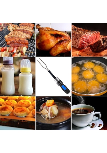 Sones Ts-bn60 Mutfak Gıda Pişirme Çift Çatal Termometresi Arka Aydınlatmalı