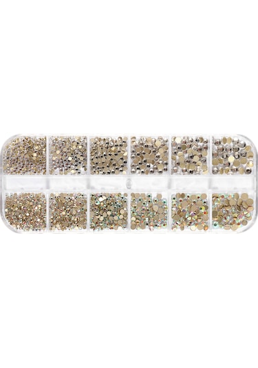 Teltree 12 Blok Renkli Tırnak Taşı Seti - Parlak Ve Şık Tasarımlar İçin Mükemmel Aksesuar