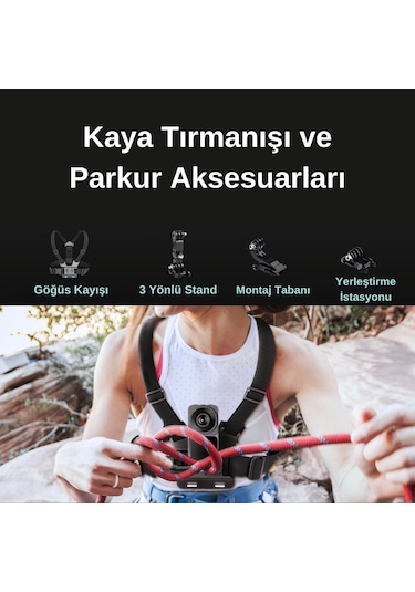 Botslab V9h Aksesuar Seti Göğüs Kayışı - Çanta Klipsi - Bisiklet