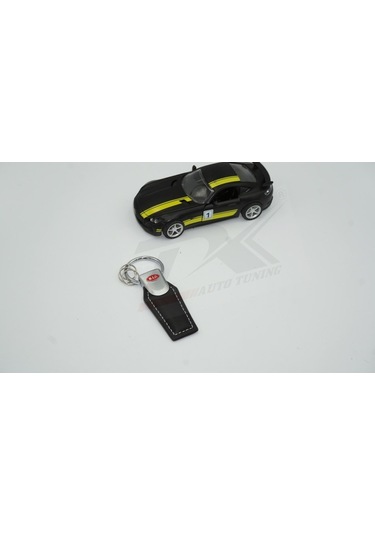 Kia Uyumlu Logo Krom Metal Deri Stil Anahtarlık