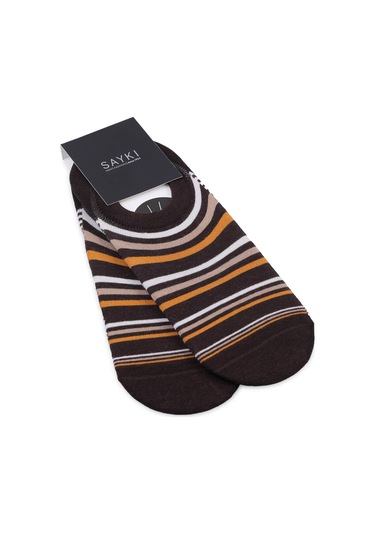 Bej Desenli Pamuklu İkili Babet Çorap 33841 Model54