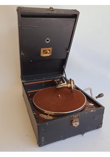 His Master's Voice Antika Çanta Gramofon 082