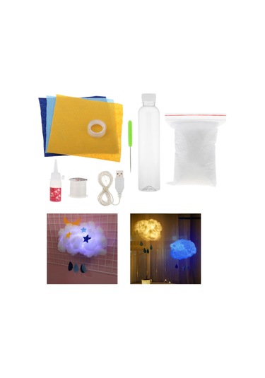 Suntek Led Gece Lambası Pamuk Bulut Şekli Işık Asılı Lamba Usb Sıcak Sarı Diğer