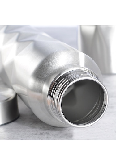 Paslanmaz Çelik Gri 1000 ml Spor Matara Suluk cin338