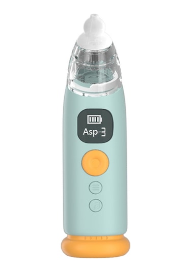 Vkemall Yeşil Bebek Elektrikli Burun Emici, 3 Seviye Emme, Ters Akış Engeli, Sakinleştirici Müzik Ve Işıklı, 3 Silikon Uç İle Usb Şarjlı Bx002