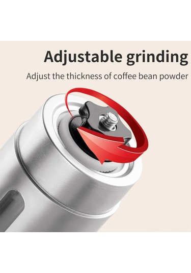 Tenfowee Taşınabilir Konik Bıçaklı Manuel Kahve Değirmeni, Ev Ofis Ve Kamp İçin Paslanmaz Çelik Tasarım Diğer