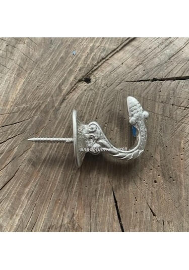 Dmr Dekoratif Askı Pirinç Gümüş Renk Askı Mini Kanca Tesbih Askısı 1adet Gümüş