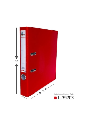 Laçin Klasör Kırmızı Dar 30 Adet 1 Koli