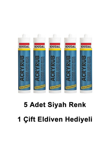 Silikonize Mastik Siyah 500 Gr 5 Adet