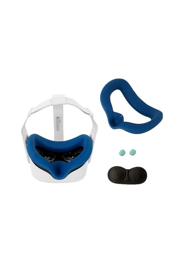 Oculus Quest 2 Vr İçin Çizilmez Toz Geçirmez Koruyucu Kılıf Lens Kapağı Cap Sleeve - Lacivert Lacivert