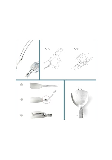 Omeniv Katlanır Çelik Barbekü Ocak Spatula Outdoor Kamp Karavan Çok Renkli