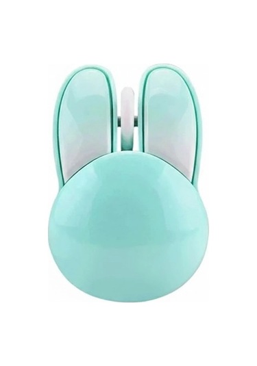 Tavşan Figürlü Kablosuz Mouse Pil Dahil Etiket Hediyeli Mavi