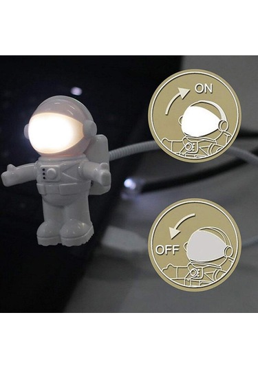 Geeksen Uzaylı Figürlü Usb Led Gece Lambası - Ev Kullanımı İçin Konforlu Ve Pratik Beyaz Model Beyaz