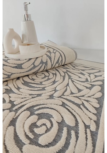 2'li Zemini Renkli %100 Pamuk Ayak Havlusu İndigo