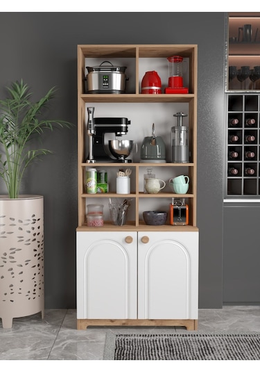 Bohem Çok Amaçlı Kiler Mutfak Dolabı - Beyaz N Model Beyaz N Model