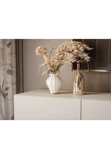 Tv Ünitesi Tv Alt Modülü 240 Cm Krem Mdf