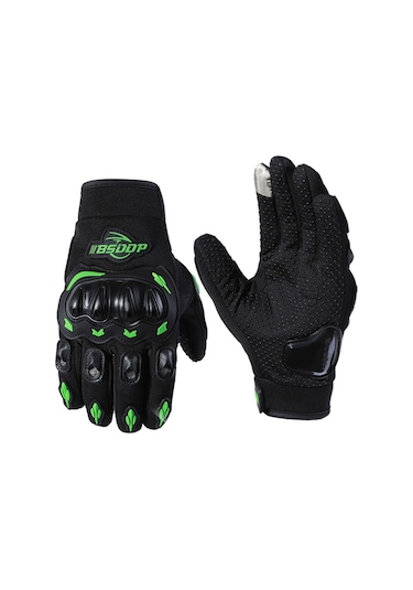 Yeşil Beden M Bisiklet Eldiveni, Kırılmaya Dayanıklı Dokunmatik Ekran