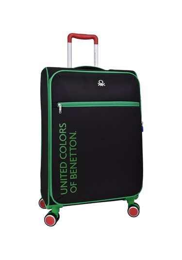 United Colors Of Benetton Ultra Light Hafif Lüx Kumaş Orta Boy Valiz Siyah BNT2100 Siyah