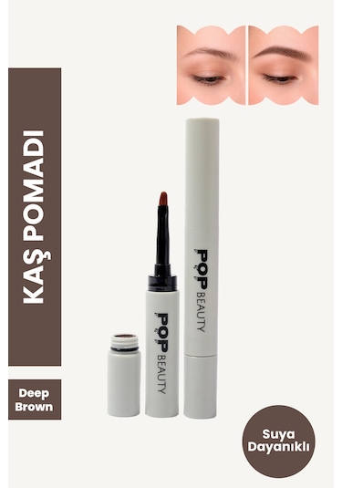 Pop Beauty Kaş Pomadı, Tattoo, Kaş Kalemi, Farı Kaspomadı3 Deep Brown