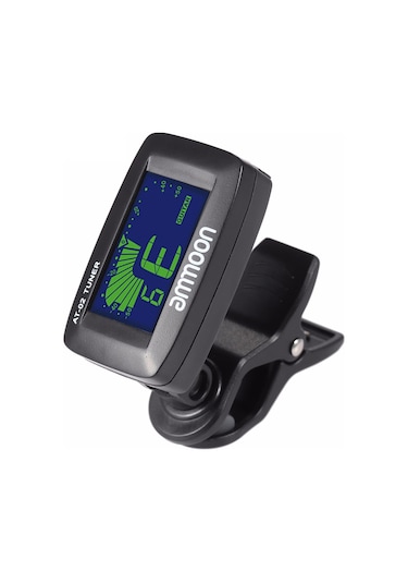 Ammoon At-02 Elektrikli Tuner Klipsli Üç Renk Gitar Siyah