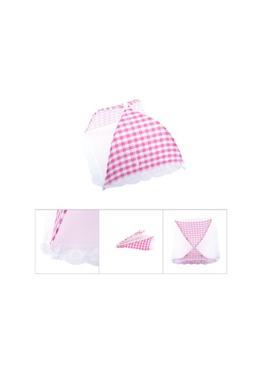 Ximistore9 32x31cm Pembe Küçük Yiyecek Koruması - Metal Ve Mesh Malzeme, İç/ Dış Mekan Kullanımı, Kolay Çekilebilir, Böcek Koruma