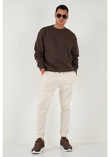 Buratti Regular Fit Bisiklet Yaka Şardonlu 2'Li Paket Erkek Sweat 5905255S2 Koyu Kahve-Koyu Kahve