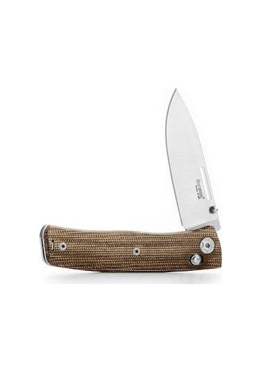 Lionsteel Nini Natural Canvas - Full Handle Kamp Çakı Kahverengi