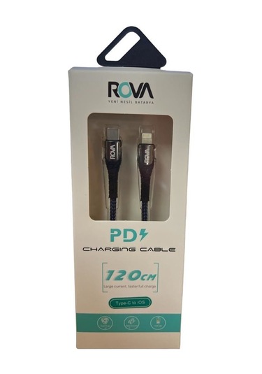 Rova Type-c Lightning İphone Uyumlu Usb Kablo 120cm Kvk Garantili
