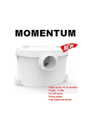 Momentum H400-S 400W- Hazneli Parçalayıcı Bıçaklı Wc Öğütücü 1 Wc