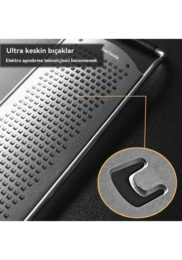 Createtech Zester Ve Tarçın Sert Sarımsak, Rendesi Rende Profesyonel Peynir, Paslanmaz Narenciye Mutfak Meyveleri, Keskinliğinde Jilet İnce, İnce İçin Hindistan Cevizi Çelik Bıçaklı Biber, Nc