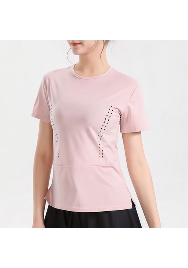 Gajeena Kadınlar İçin Nefes Alabilen Yoga Tişörtü - Esnek, Konforlu Ve Spor Giyim Pembe