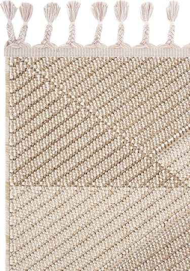 Cool Halı Bress 1413 Bej Mutfak Halısı Bukle Dokuma Saçaklı Tezgah Önü Leke Tutmaz İskandinav Yolluk