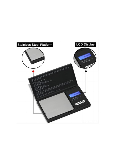 Yaozixa Yüksek Hassasiyetli 0.01g-500g Mini Cüzdan Terazi, 7 Ölçüm Birimi, Lcd Ekranlı, Paslanmaz Çelik Gümüş Ve Mutfak Terazi Siyah Diğer