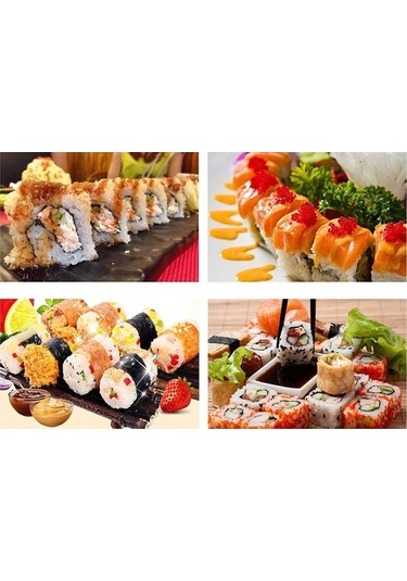 Novahub 10 Parçalı Sushi Seti - Renkli, Kolay Hazırlık, Çeşitli Şekiller Çok Renkli