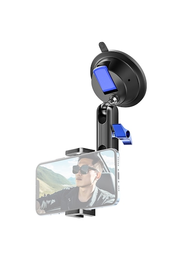 Geeroyoo Araç İçi Süksiyon Tutucu Telefon Tutucu - 360 Döner İki Toplu Tasarım, 6-9.3cm Telefon Klemisi, İphone Ve Android Uyumlu
