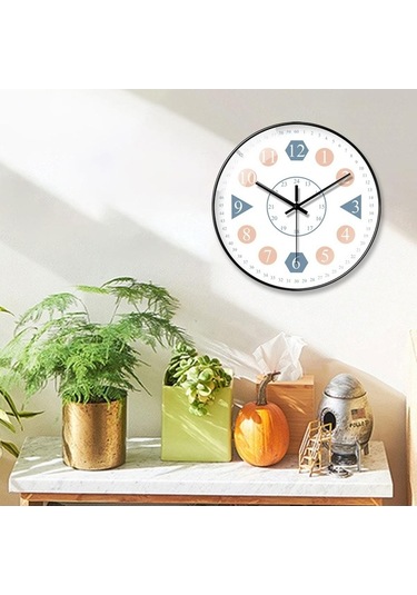 Pazly Suntek Siyah-kenarlık-b Sessiz Saati Inç Duvar Dekoratif 8 Uz Siyah