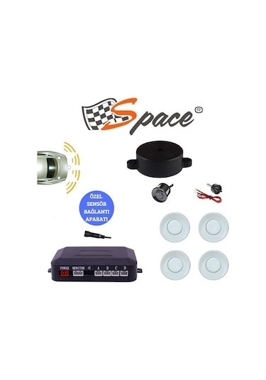 Space Ses İkazlı Park Sensörü 22 Mm Beyaz / Gupr10-B